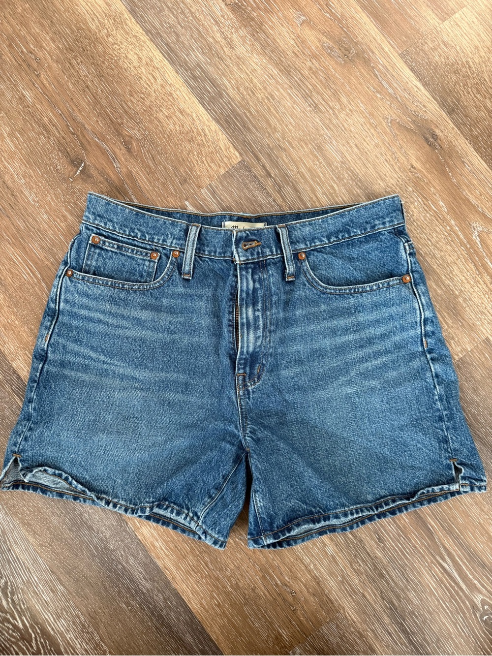Madewell Medium Wash Mid-length Denim Shorts